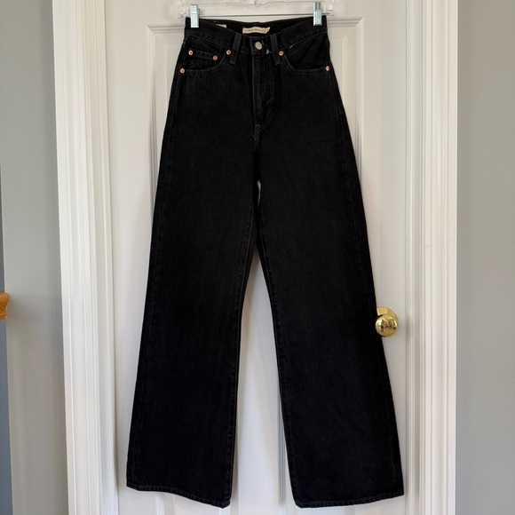 Levi's® Premium RIBCAGE WIDE LEG WOMEN'S JEANS Size 24 - Picture 3 of 12